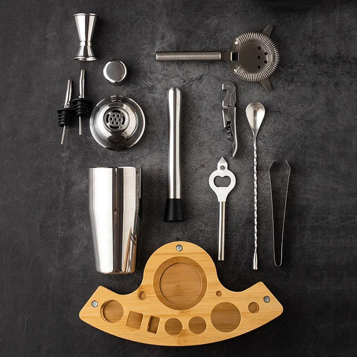 Coqueteleira Kit 11 Peças Em Aço Inoxidável Houss
