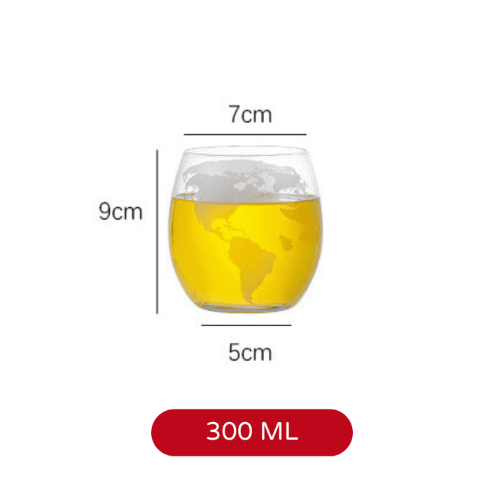 Decanter Whisky Globo Com Copos de Vidro Houss