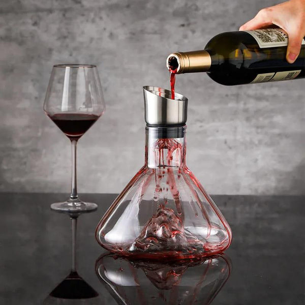 Decanter de Vinho Vidro Com Aerador Detalhe Iceberg Houss