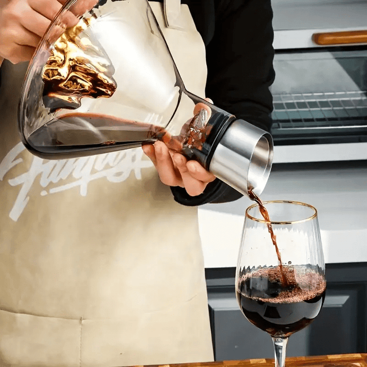 Decanter de Vinho Vidro Com Aerador Detalhe Iceberg Houss