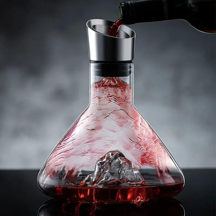 Decanter de Vinho Vidro Com Aerador Detalhe Iceberg Houss
