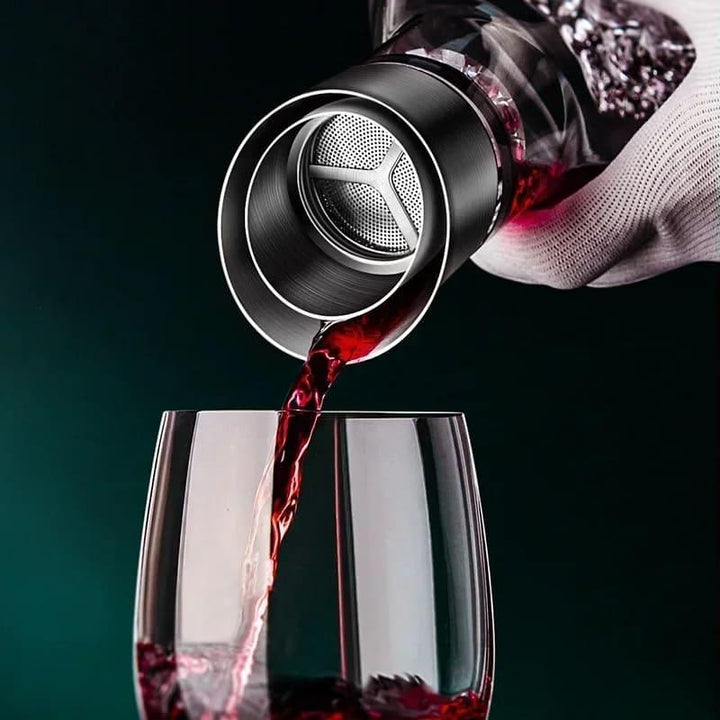 Decanter de Vinho Vidro Com Aerador Detalhe Iceberg Houss