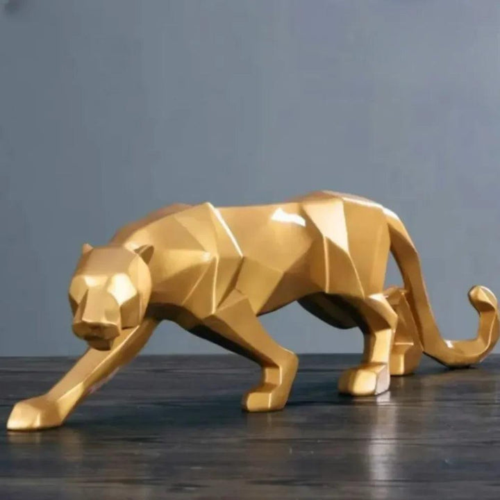 Estatueta decorativa moderna. Tenha um leopardo na sala de casa.