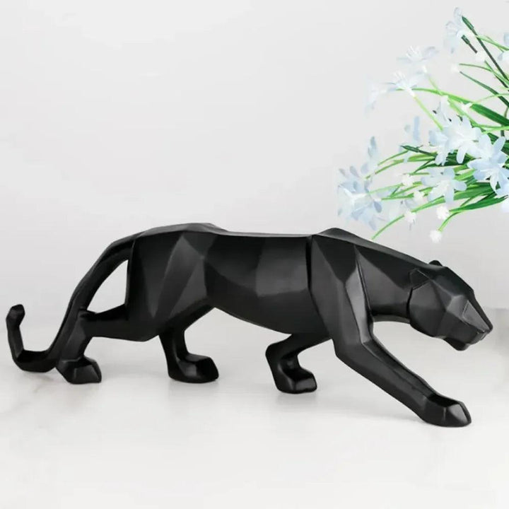 Garanta um ambiente luxuoso e imponente com a Estatueta Leopardo em Resina Houss
