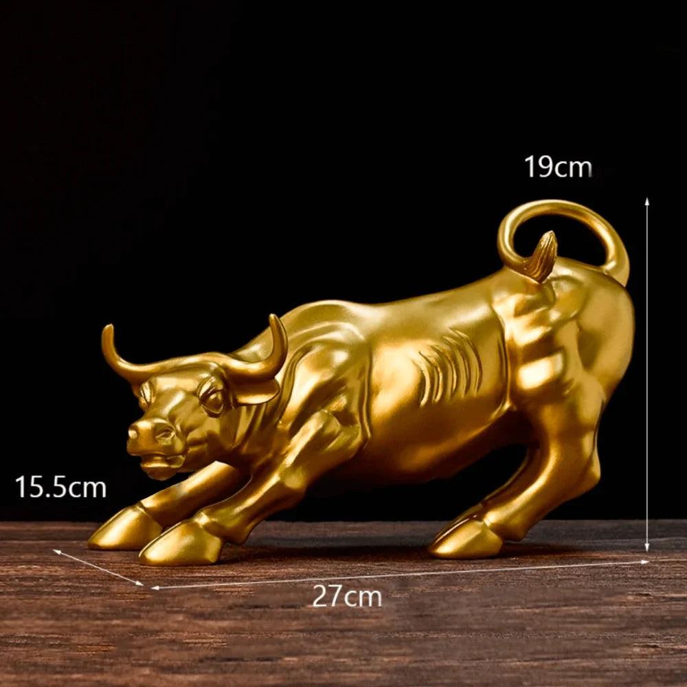 Estatueta Touro de Wall Street Dourado Houss