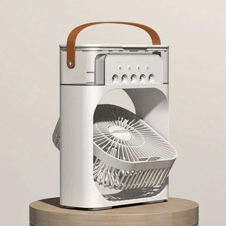 Refresque os locais que você passa maior parte do dia com o Mini Ar Condicionado e Ventilador de Mesa Umidificador Houss