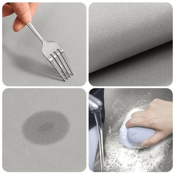 O Tapete Para Cozinha Antiderrapante Absorvente Listrado Houss apresenta material resistente, absorvível e fácil de limpar