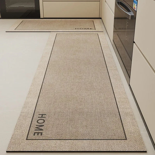 O Tapete Para Cozinha Antiderrapante Absorvente Modelo Home Houss apresenta design moderno e minimalista, trazendo luxo à sua cozinha
