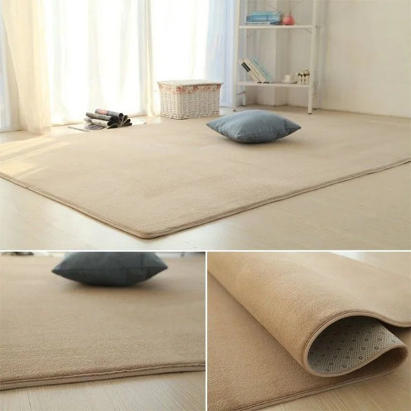 O Tapete Para Sala Em Veludo Pelúcia Houss apresenta design moderno e minimalista para decorar seu ambiente com muito conforto
