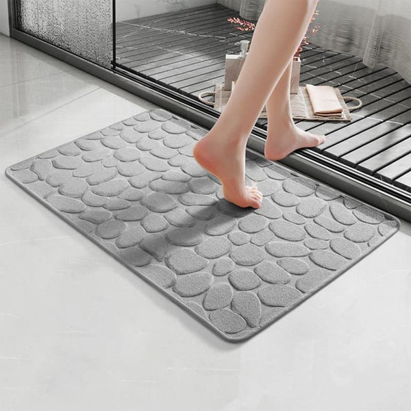 Tapete para Banheiro Antiderrapante Absorvente Ladrilhado Houss