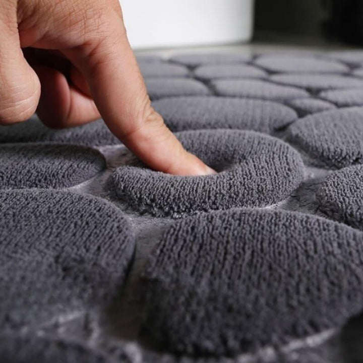 Tapete para Banheiro Antiderrapante Absorvente Ladrilhado Houss