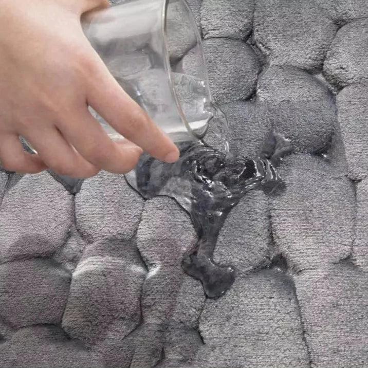 Tapete para Banheiro Antiderrapante Absorvente Ladrilhado Houss