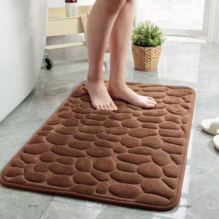 Tapete para Banheiro Antiderrapante Absorvente Ladrilhado Houss